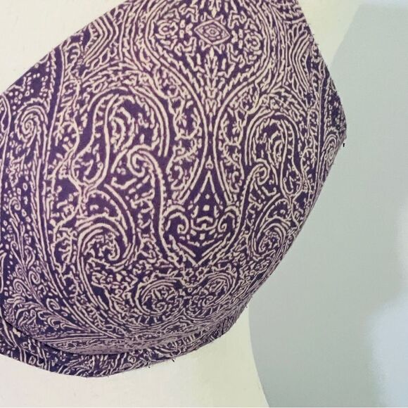 Soma Embraceable Full Coverage Bra 34D Purple Print Underwire - Picture 3 of 6